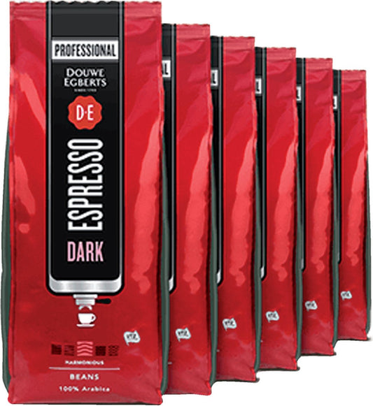D.E. ESPRESSO BONEN 6 x 1kg | Cg. 60,- stuk
